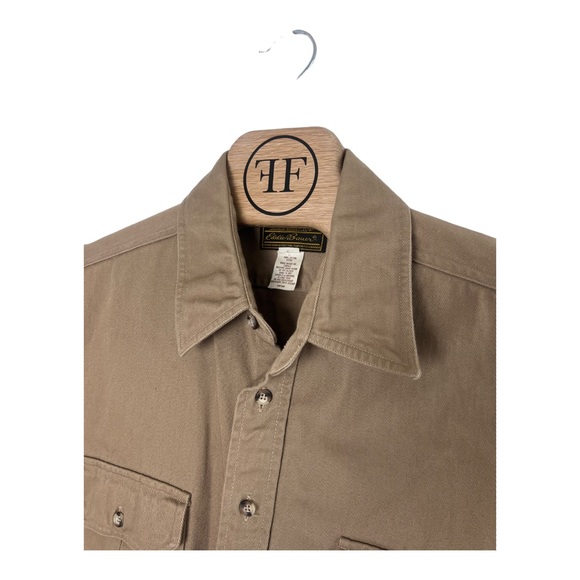 Eddie Bauer VTG Expedition Outfitters Toronto Long Sleeve Large Tan Hunting - Picture 4 of 5